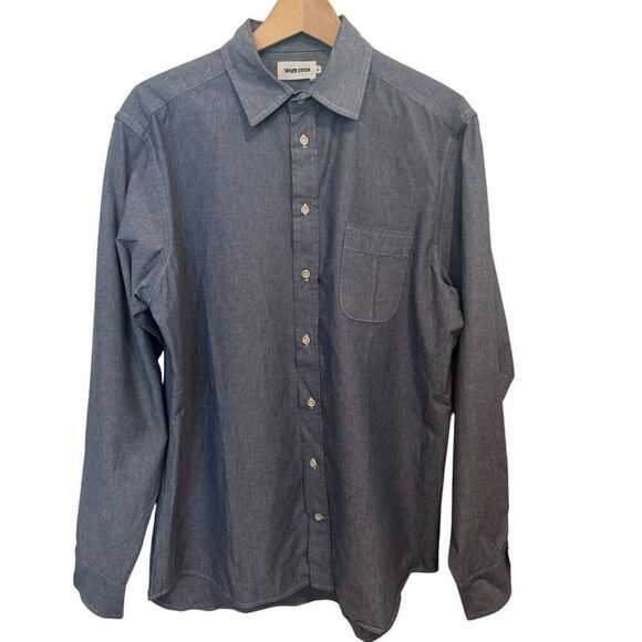 Taylor Stitch Chambray Button Down Shirt Size 44 - Picture 1 of 4